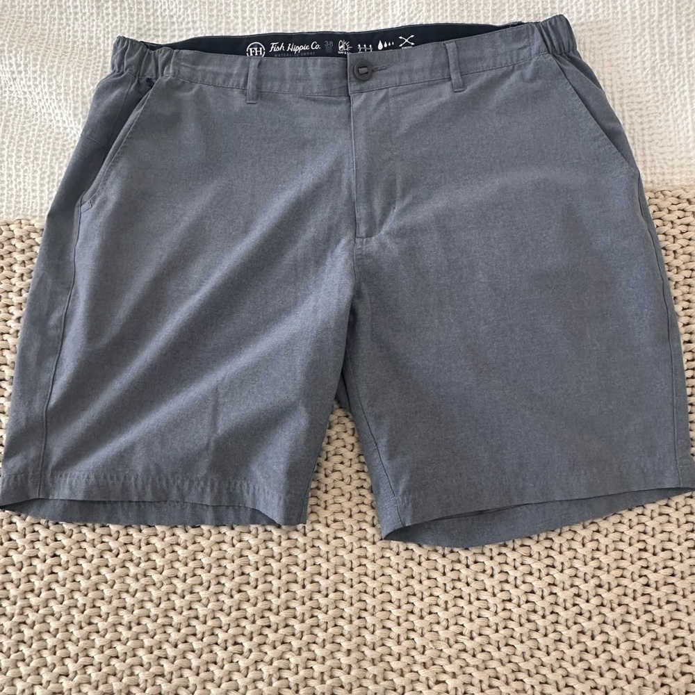 Men’s Fish Hippie blue waterside shorts. Perfect condition size 38. Breathable